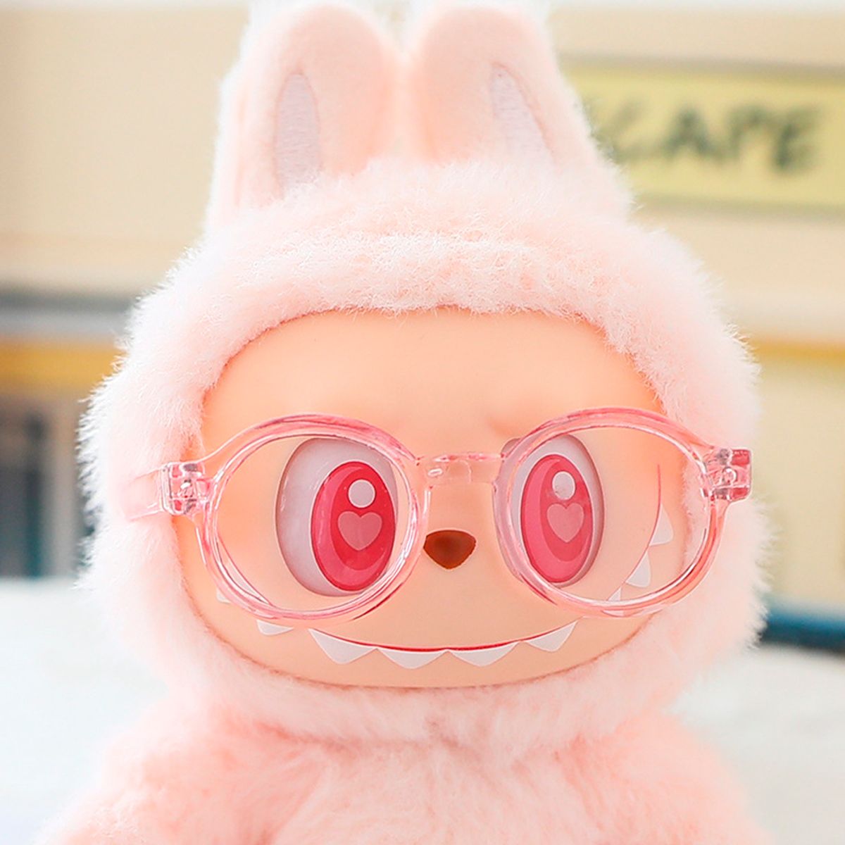 POP MART - Accesorio Labubu Gafas de Montura acrilico Rosa