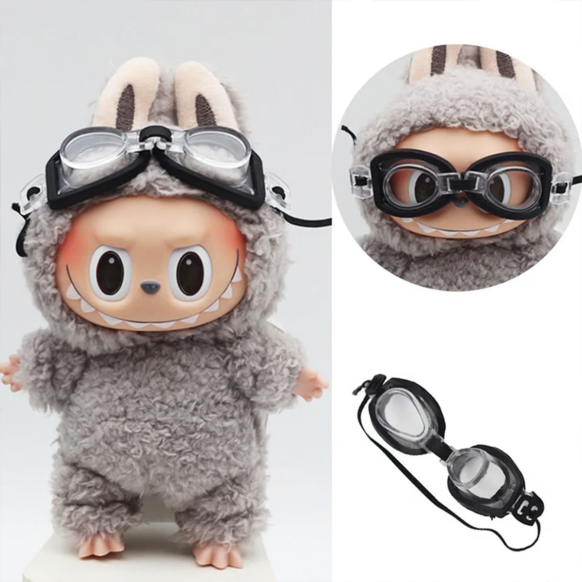 POP MART - Accesorio Labubu Gafas Natacion Negro