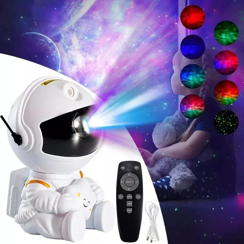 GIOIO - Lámpara Led Astronauta Proyector De Galaxia Estrella Regalo