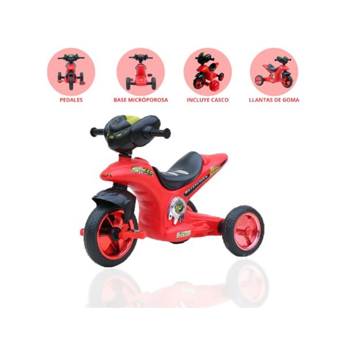CONFORT KID'S - Moto a Pedal Confort Kids »CONFORTO» RED