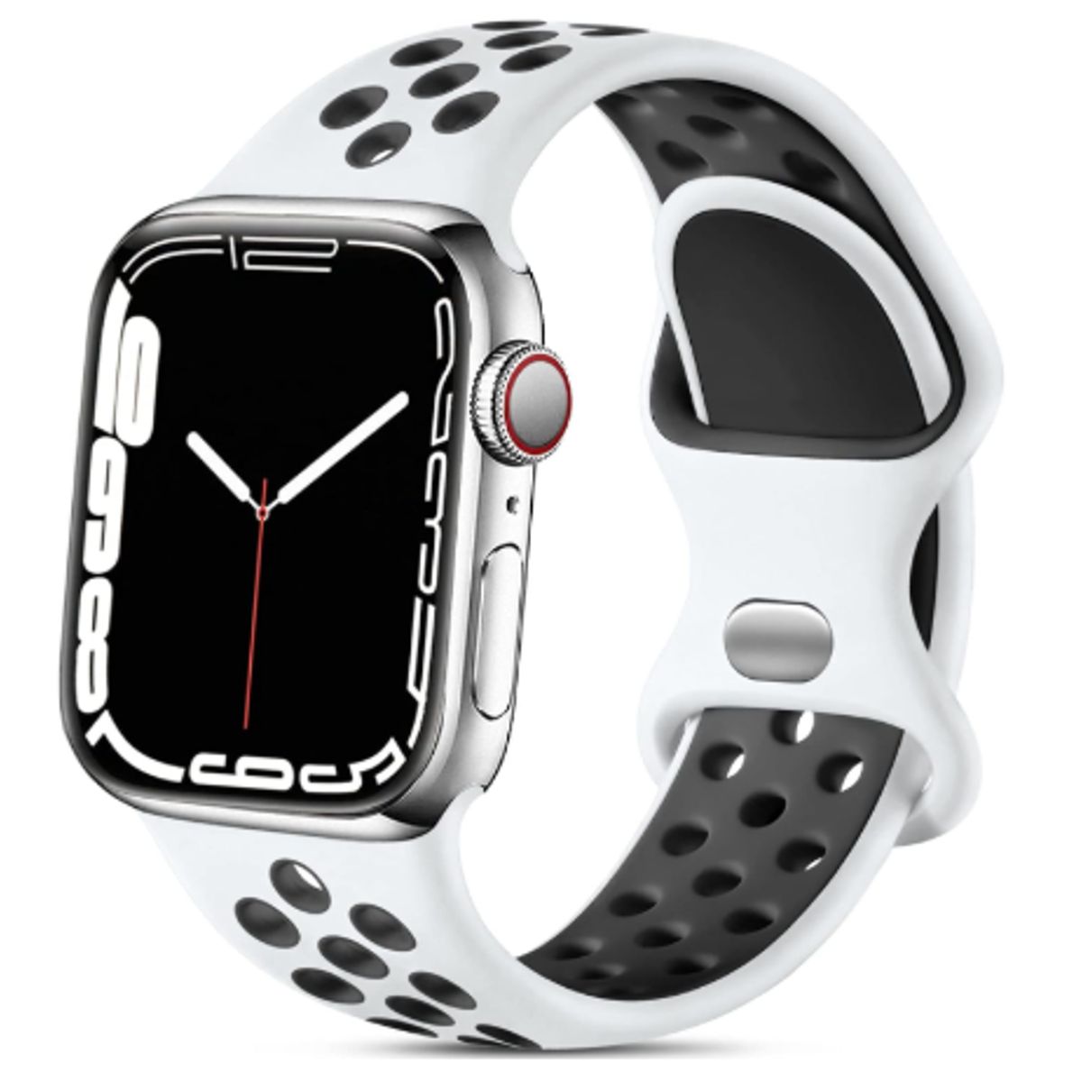 GENERICO - Correa  para apple watch 38mm  Blanco-Negro