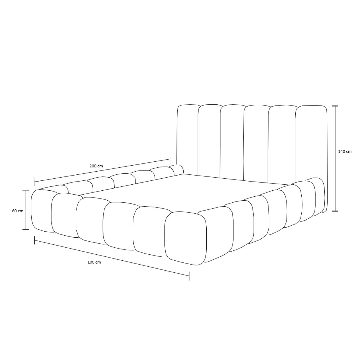 BARAKA HOME - Dormitorio Premium Nube 1 Plz - Beige oscuro