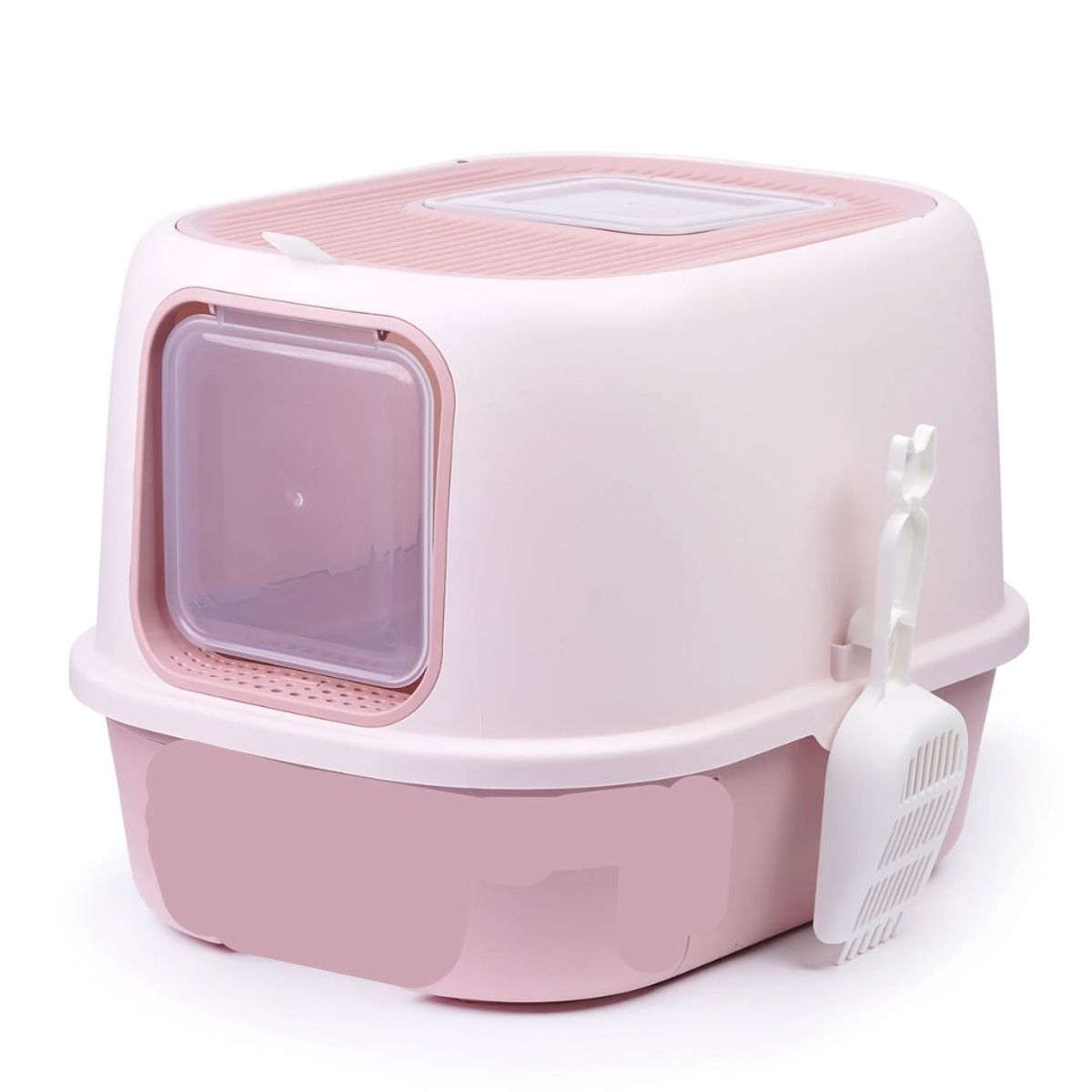 GENERICO - Arenero Cerrado Antisalpicaduras para Gatos Rosa