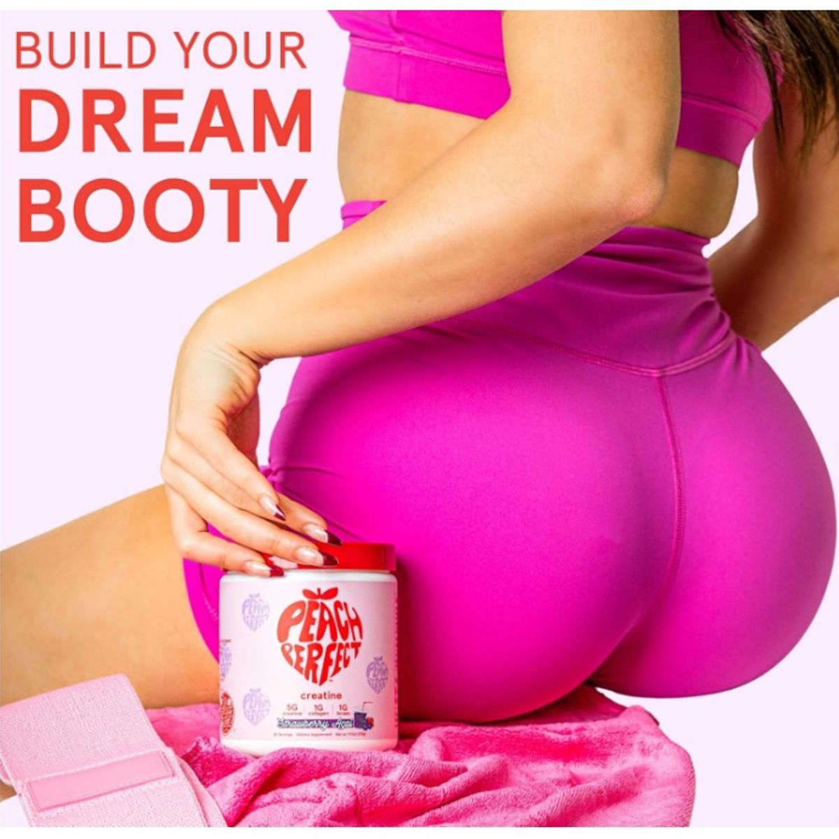 GENERICO - Creatina para mujeres aumento de glúteos 272 gr – Peach Perfect