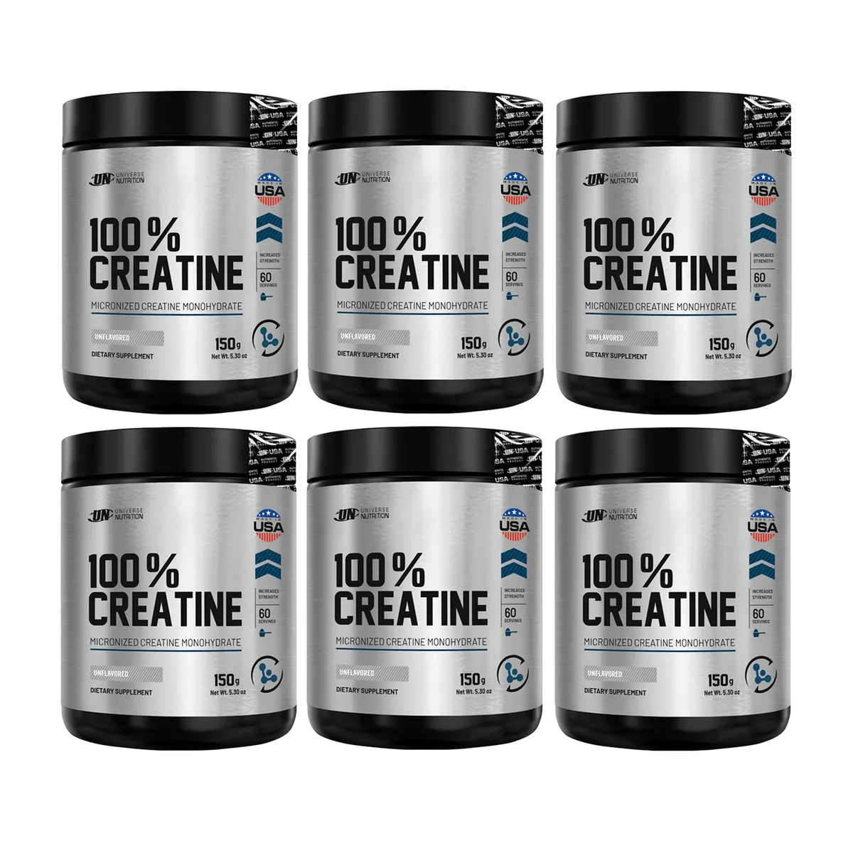 UNIVERSE NUTRITION - PACK X6 100% Creatina Monohidratada Universe Nutrition 150GR