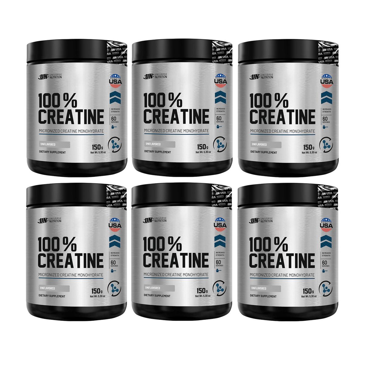 UNIVERSE NUTRITION - PACK X6 100% Creatina Monohidratada Universe Nutrition 150GR