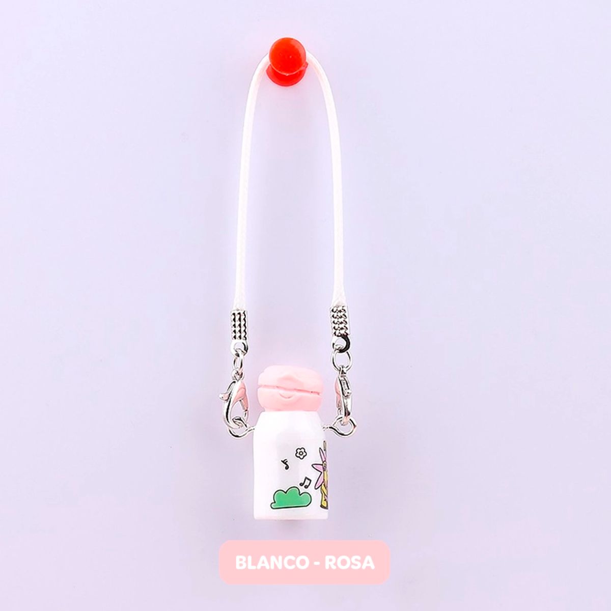 POP MART - Accesorio Labubu Tomatodo Blanco y Tapa Rosado