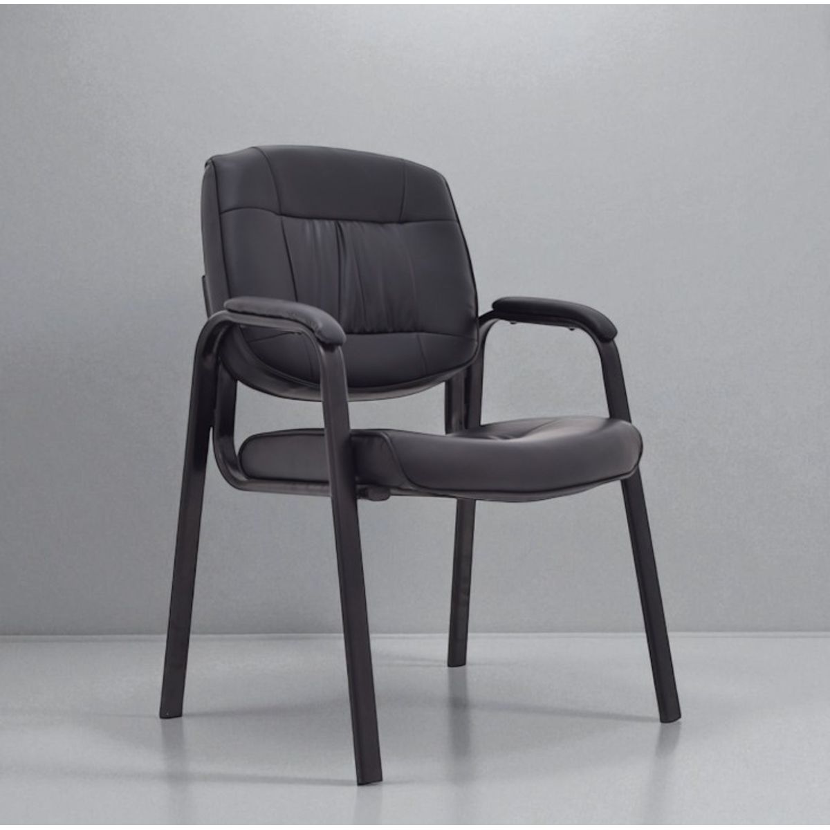 GENERICO - SILLA FIJA OHANA NEGRA DE CUERINA