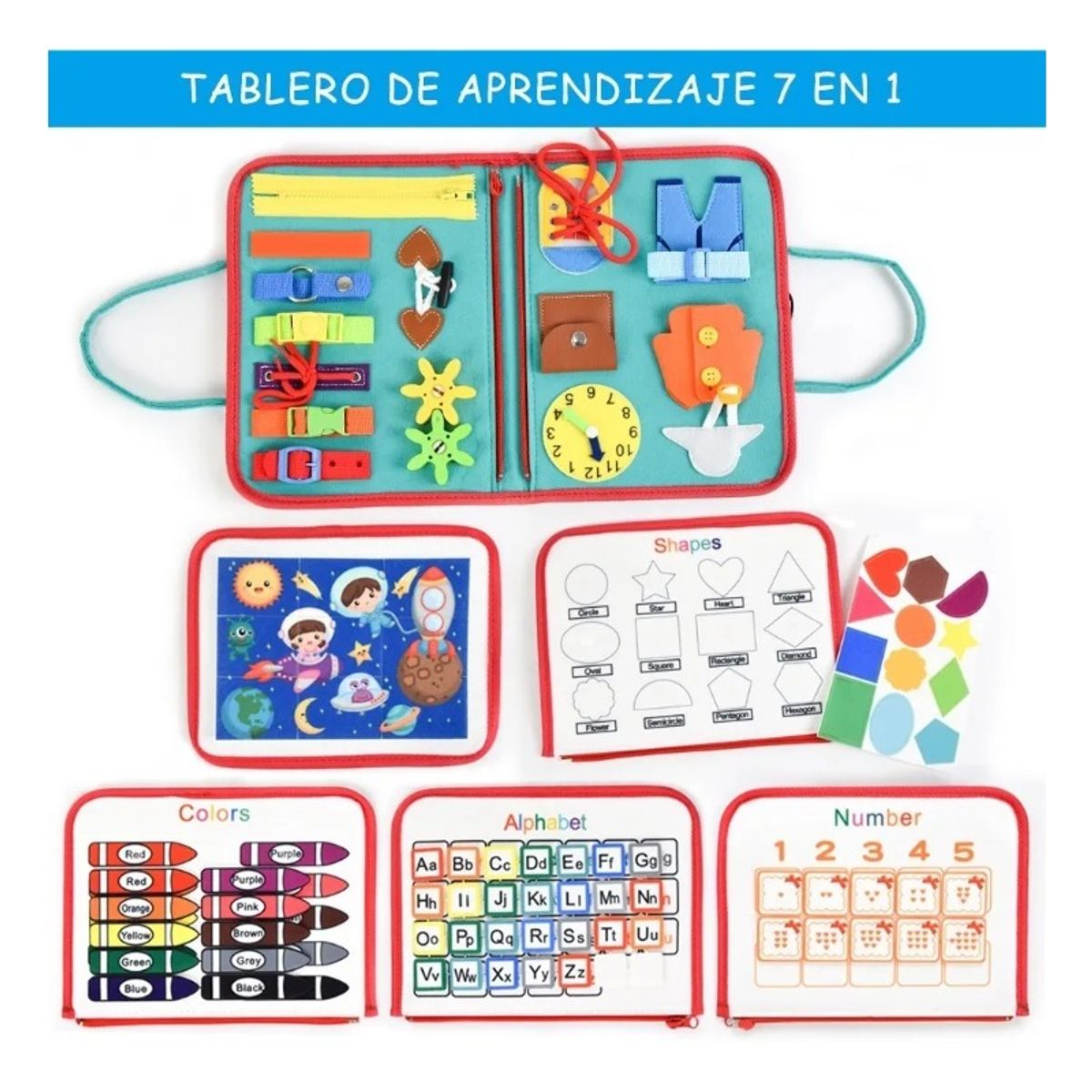 GIOIO - Juguete Tablero Montessori Sensorial Para Niños De Dos Años