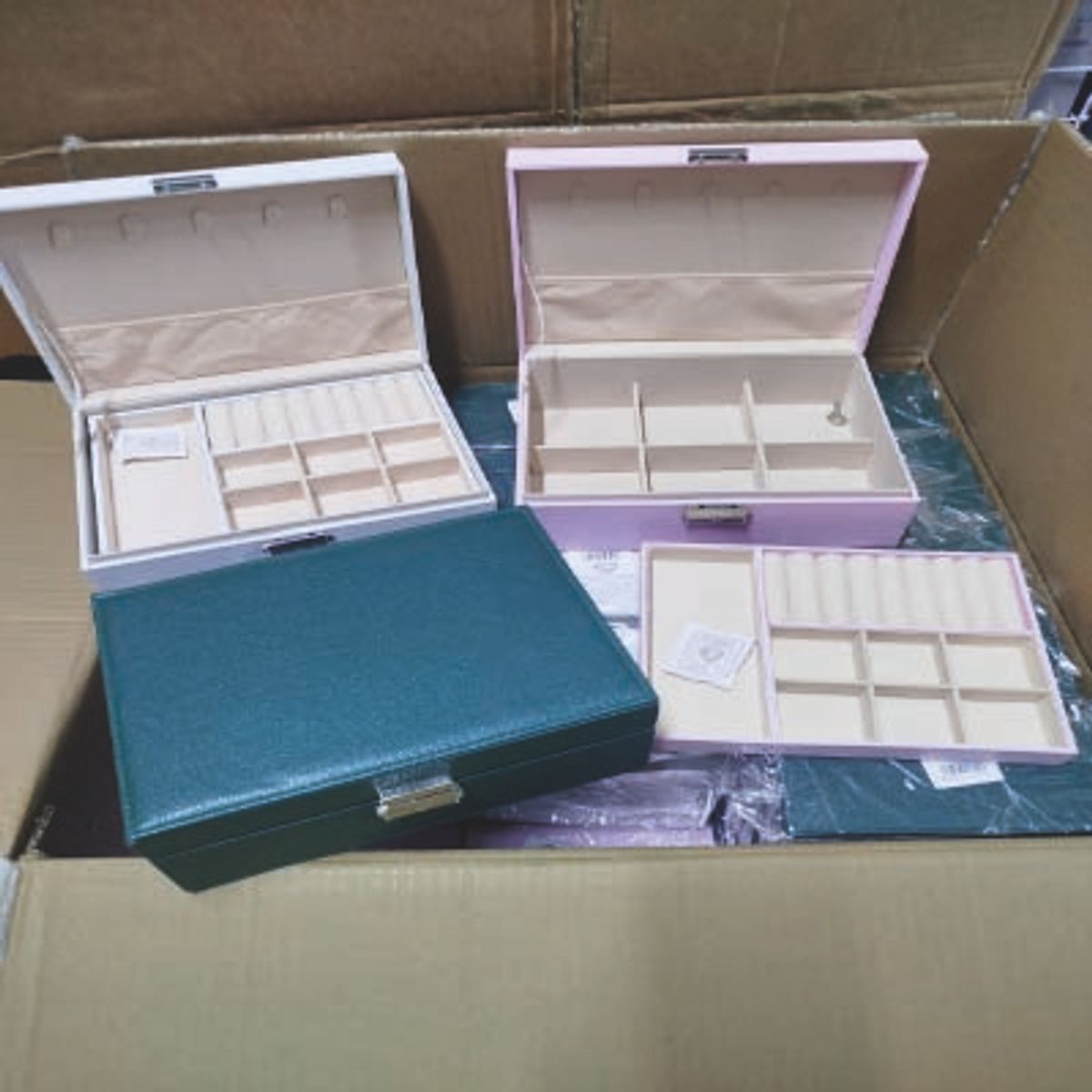 GENERICO - Joyero de 2 pisos NEGRO