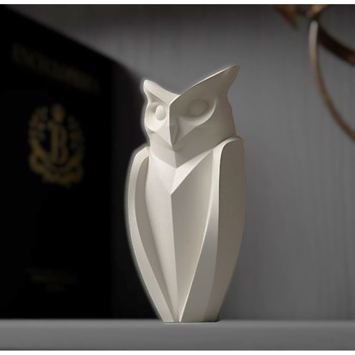 GENERICO - ADORNO EXCLUSIVO BUHO BLANCO 23cm x 10cm x 8cm