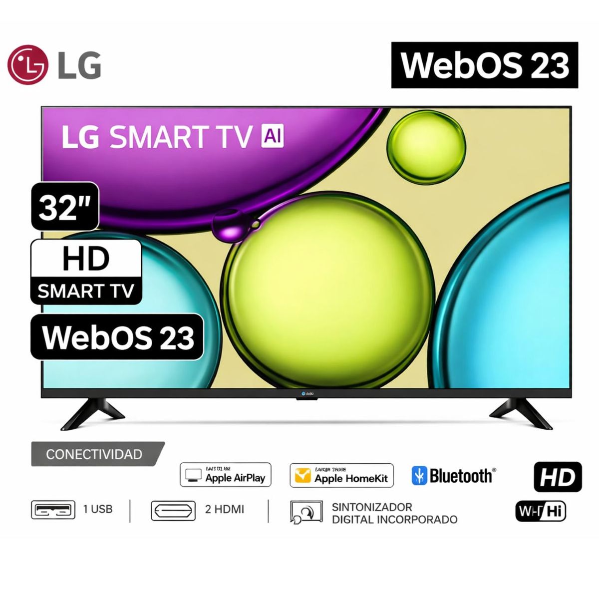 LG - Televisor LG Led 32 HD Smart Tv 32LR600BPSC