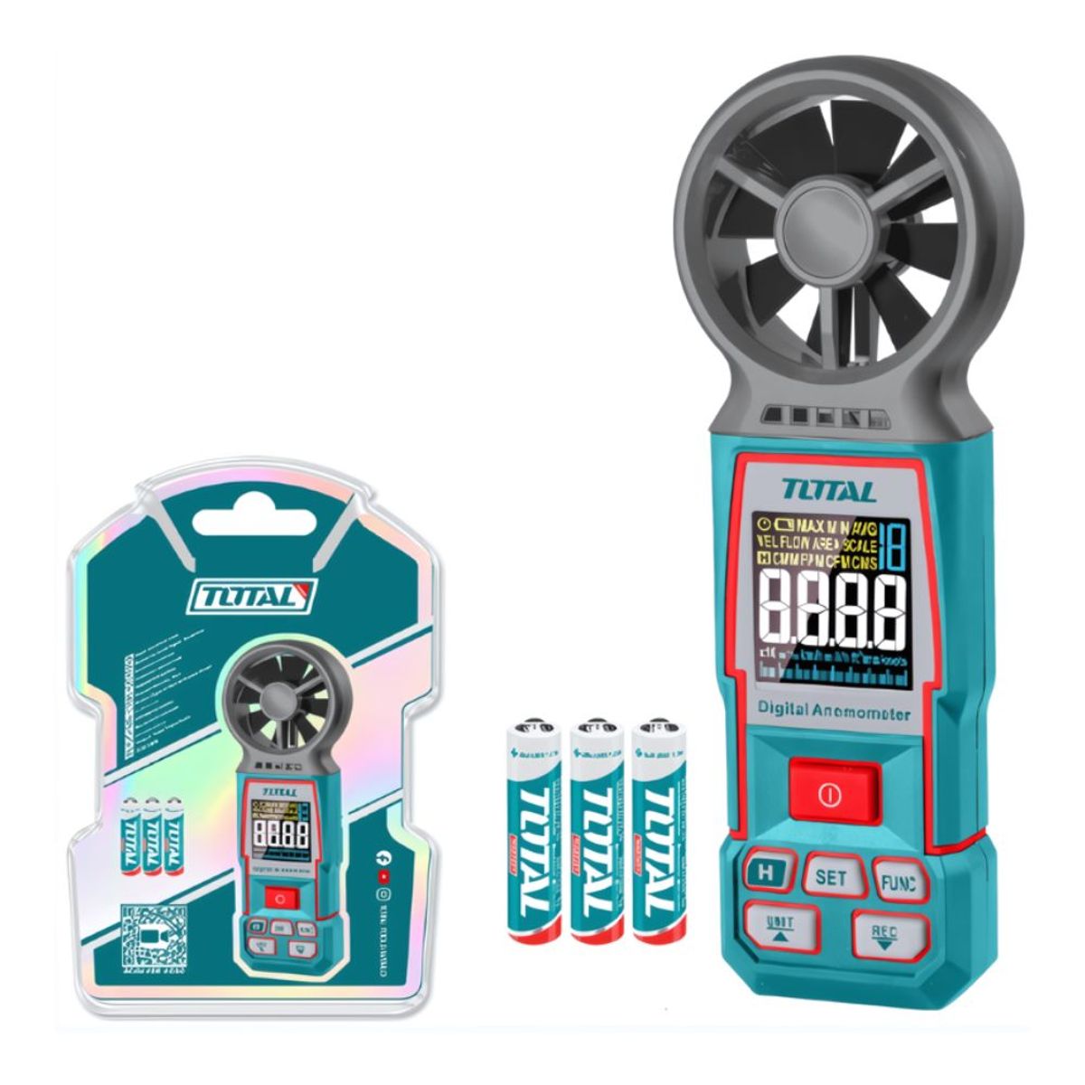 TOTAL TOOLS - ANEMOMETRO DIGITAL 080-40MS Total - TETAN031