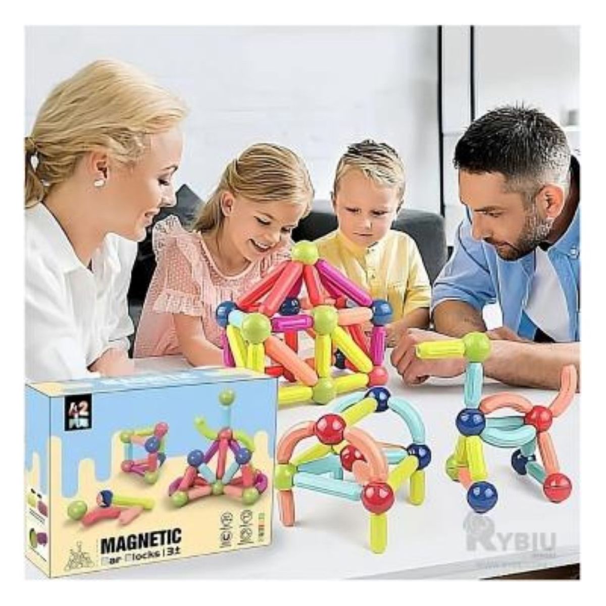 GENERICO - Juego De Bloques De Construccion Magneticos 42 Pcs Par Niños