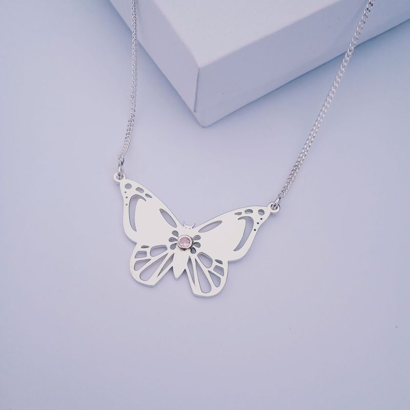 GENERICO - Collar mariposa elaborado en plata