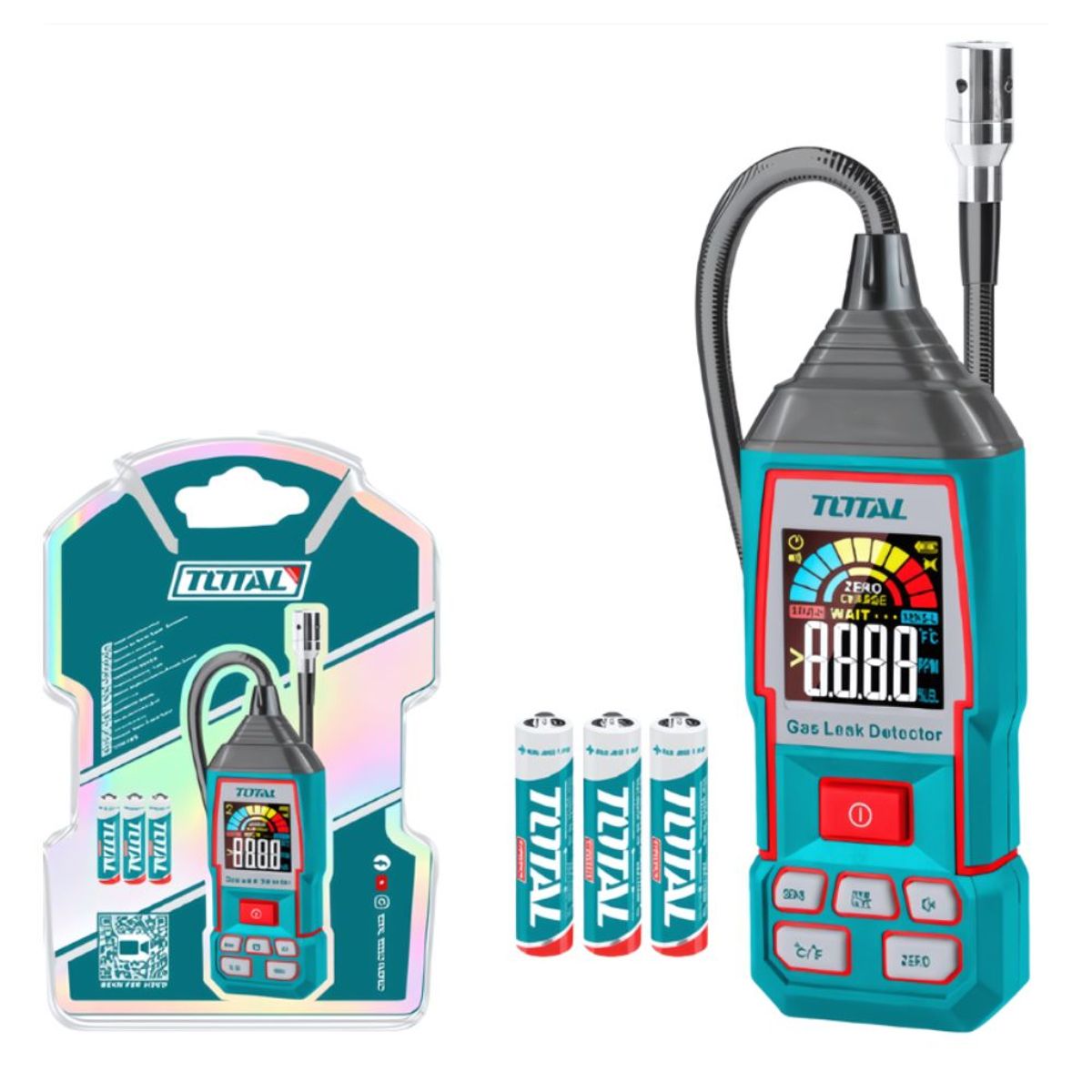 TOTAL TOOLS - Detector de Fuga de Gas Digital 0-9999PPM Total - TETGA031