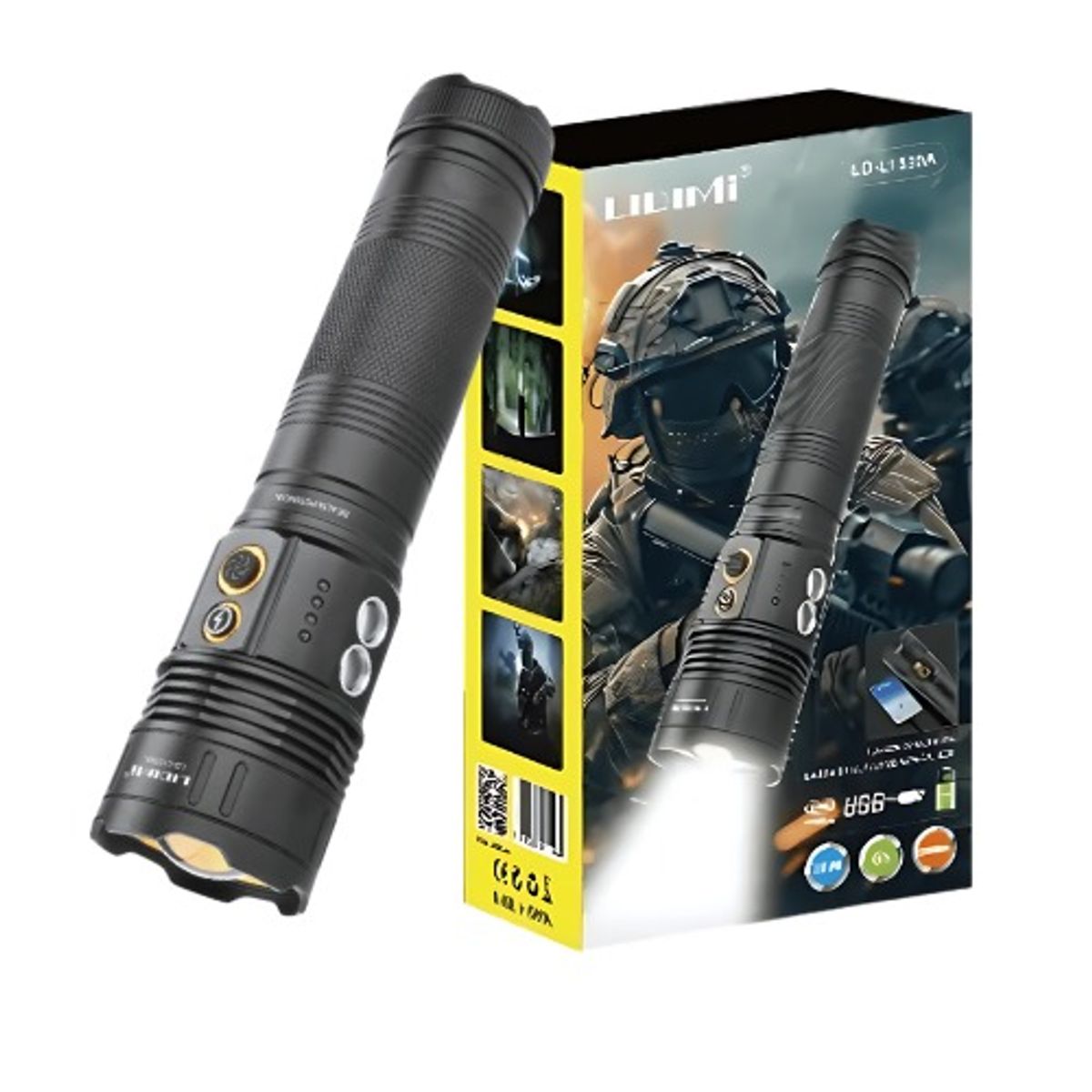 LIDIMI - Linterna De Larga Distancia Lidimi Con Luces Laterales