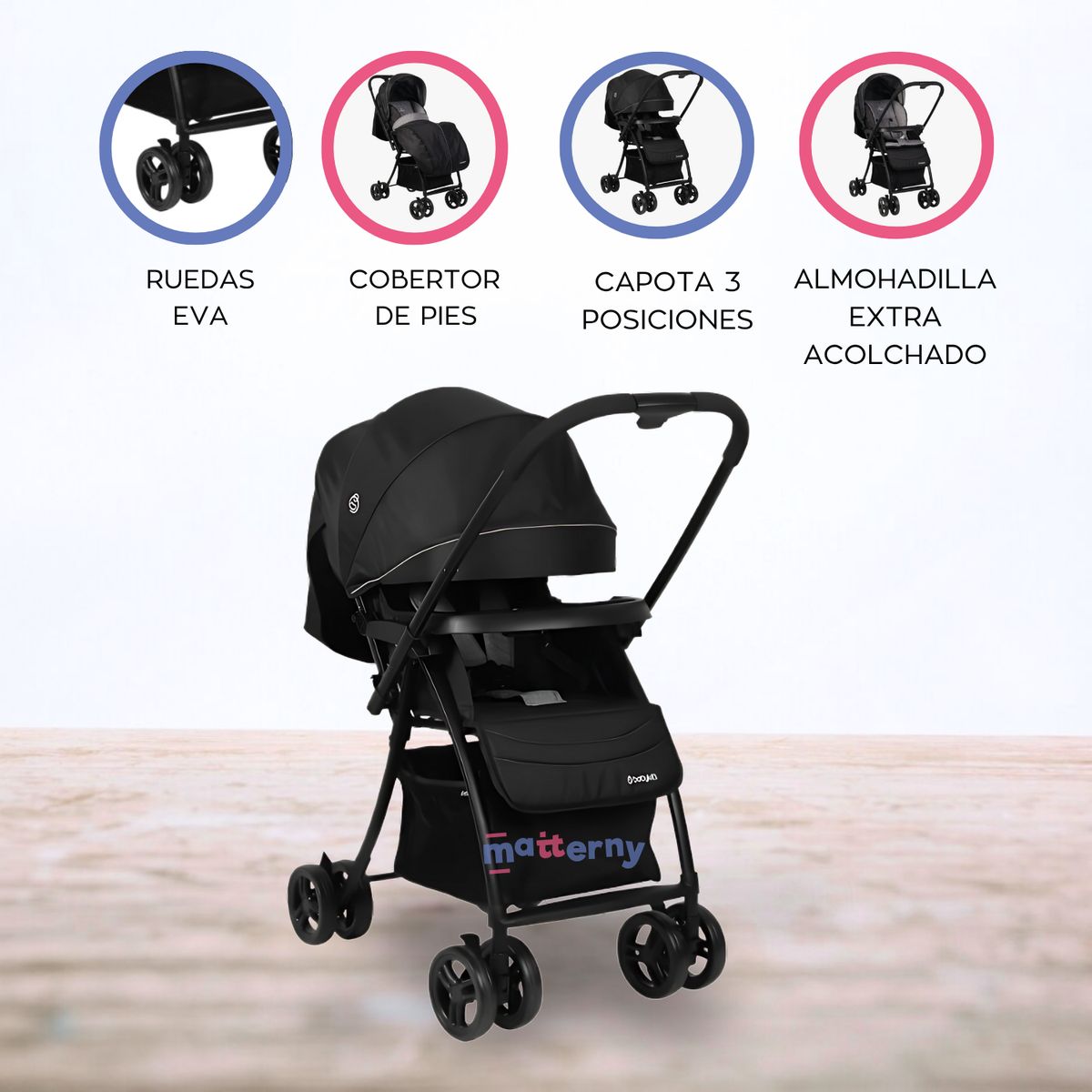 BABY KITS - Coche Cuna «NEXT GEN» Grey