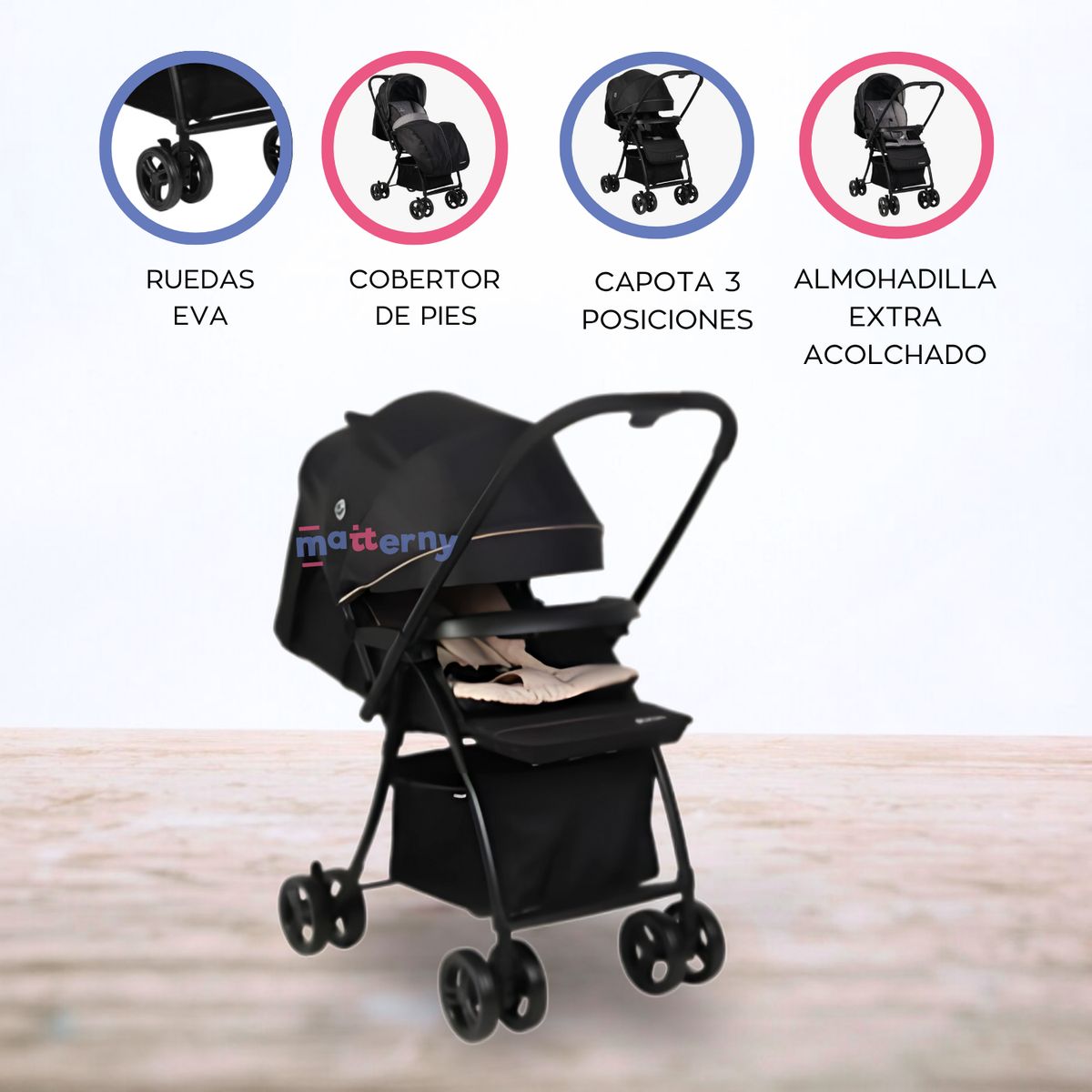 BABY KITS - Coche Cuna «NEXT GEN» Beige
