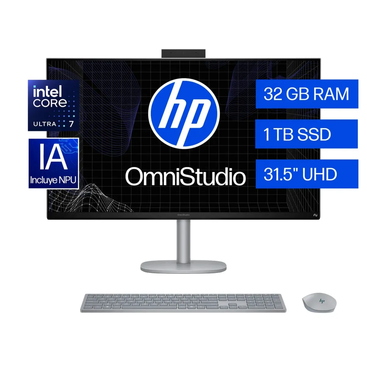 HP - All in One HP OmniStudio X 32-c1271la Core Ultra 7 32GB, 1TB SSD, 31.5" 4K UHD, Win11