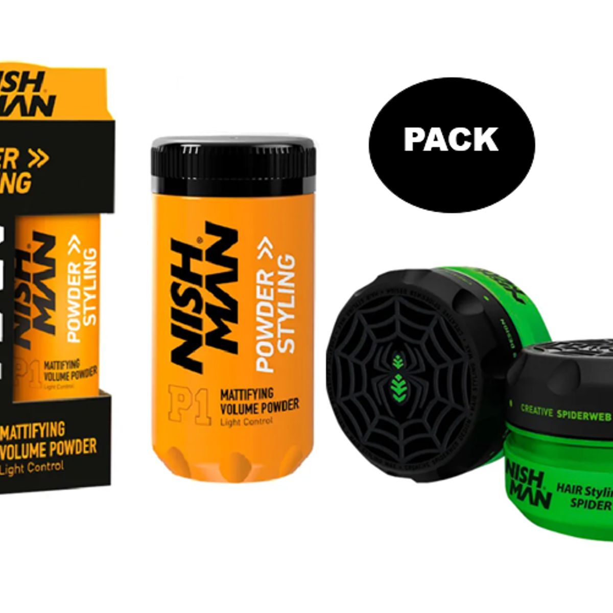 GENERICO - Pack Nisman Cera SpiderWax S2 Polvo Texturizador P1