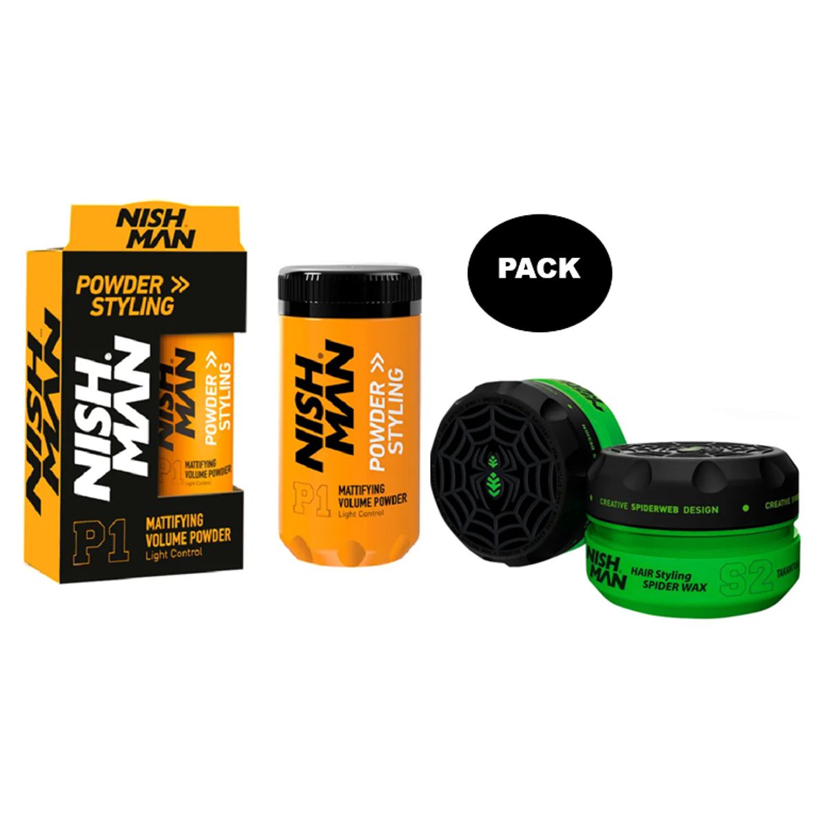 GENERICO - Pack Nisman Cera SpiderWax S2 Polvo Texturizador P1