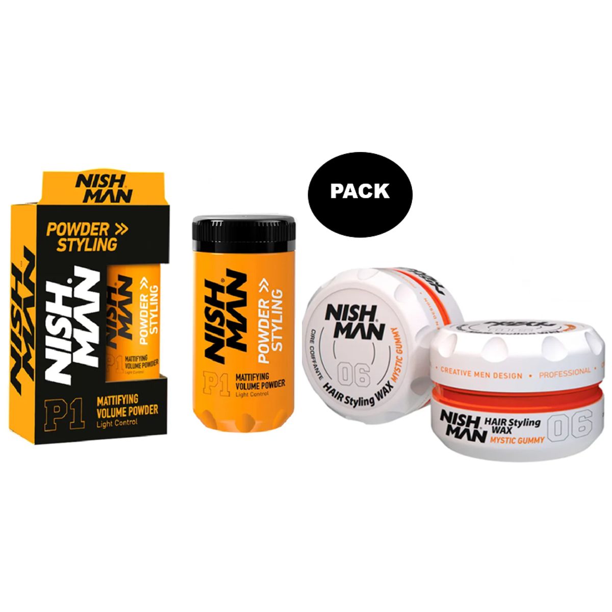 GENERICO - Pack Nisman Cera Mystic 06 Polvo Texturizador P1