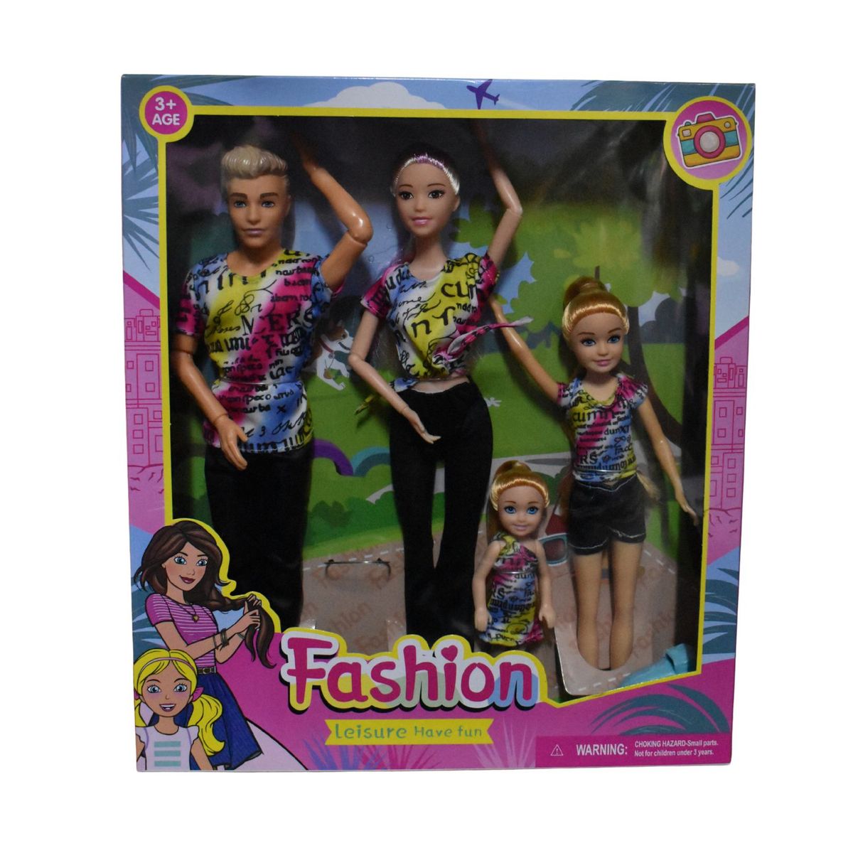 GENERICO - SET DE MUÑECAS DE FAMILIA DE BARBIE X4