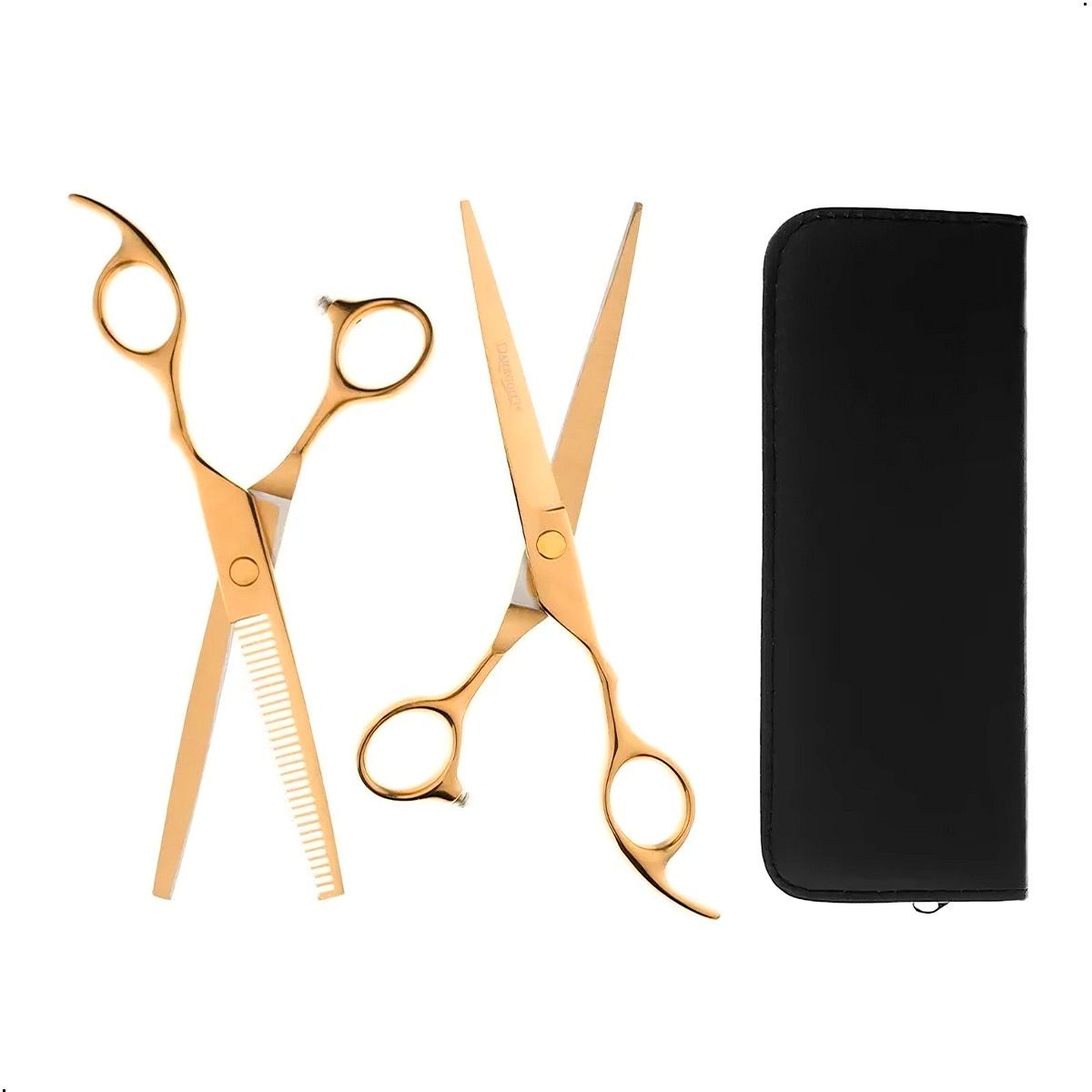 GENERICO - Combo Tijeras Barberia Peluqueria De Corte Pulir Y Navaja