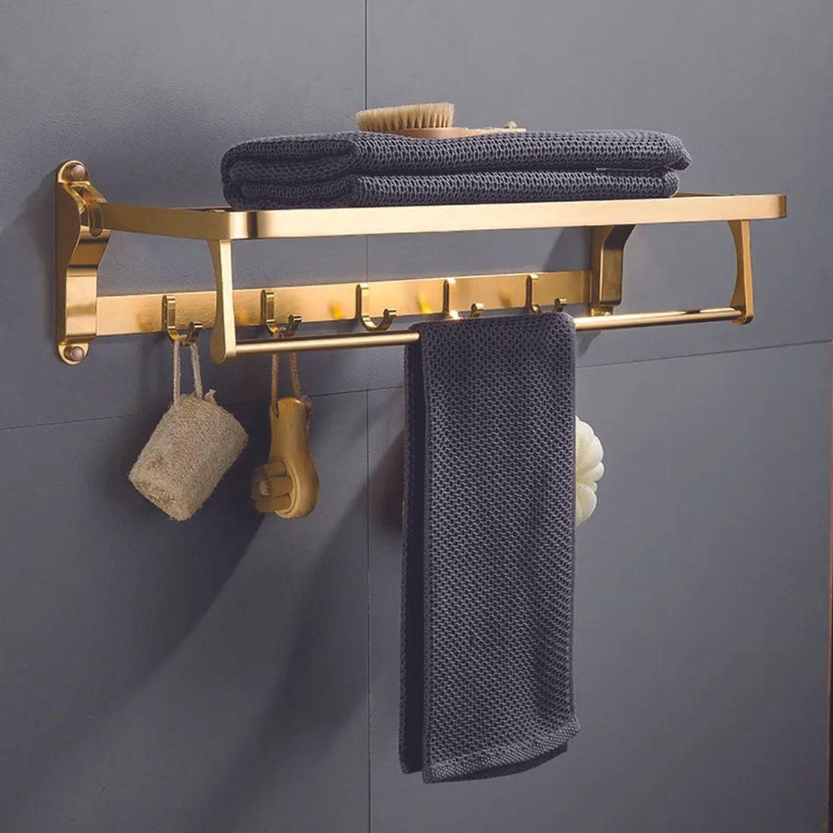 GENERICO - Toallero multiuso para baños de acero inoxidable