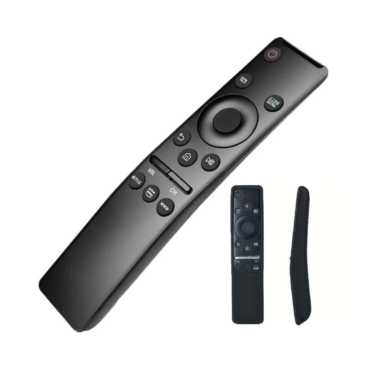 GENERICO - Control Remoto Tv Samsung Smart Tv Led Uhd Curvo 4k + Funda Negra