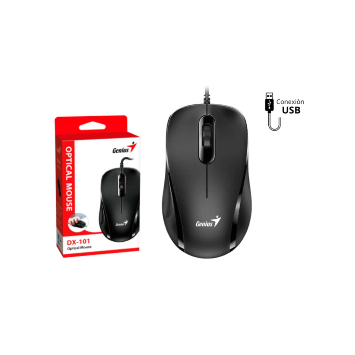 GENIUS - MOUSE GENIUS DX-101 USB OPTICO 1200 DPI NEGRO