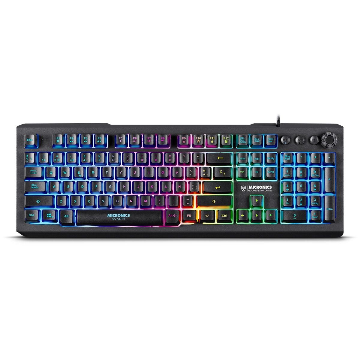 MICRONICS - TECLADO GAMER RGB MEMBRANA AVANTY MIC K710 MICRONICS