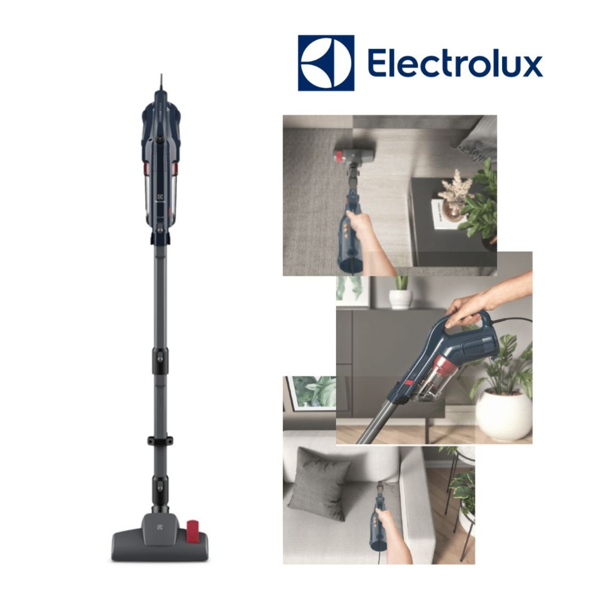 ELECTROLUX - Aspiradora Electrolux Vertical con Cable Cyclone Power 3 En 1 (PTE10)