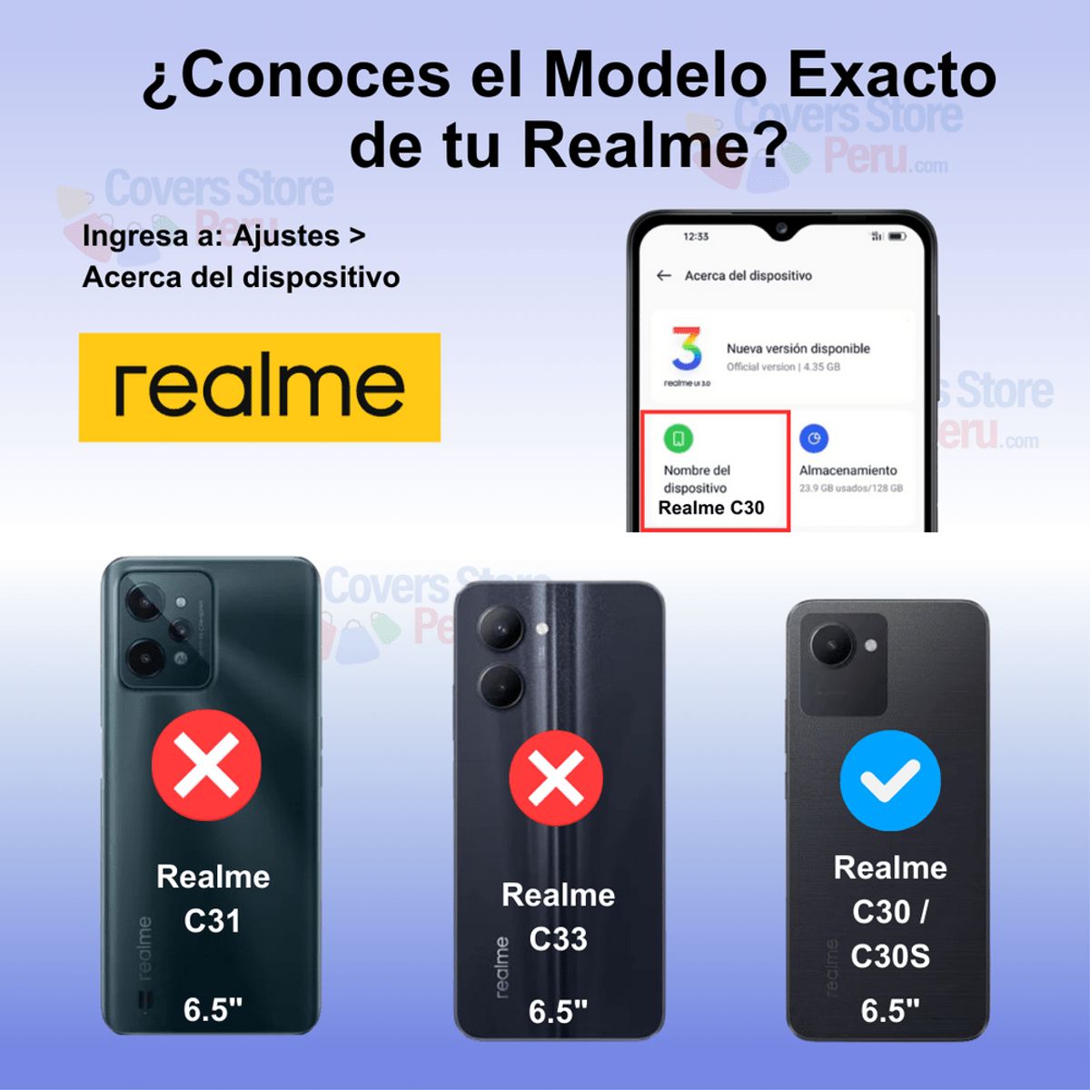 GENERICO - Funda Case para Realme C30S Flip Cover Lila