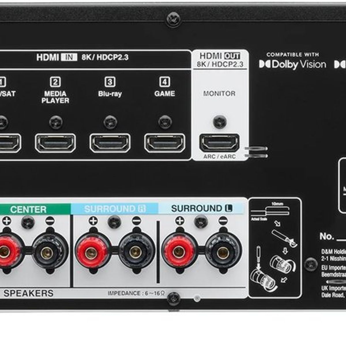 DENON - RECEPTOR AV DENON AVR-X580BT 5.2 DE 70W CON BLUETOOTH