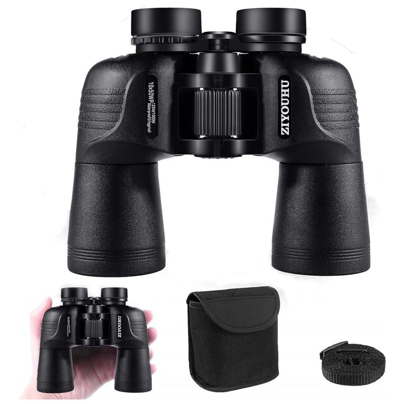 OEM - Binoculares Potentes 10x50 Bak4 HD Observación de Aves y Naturaleza