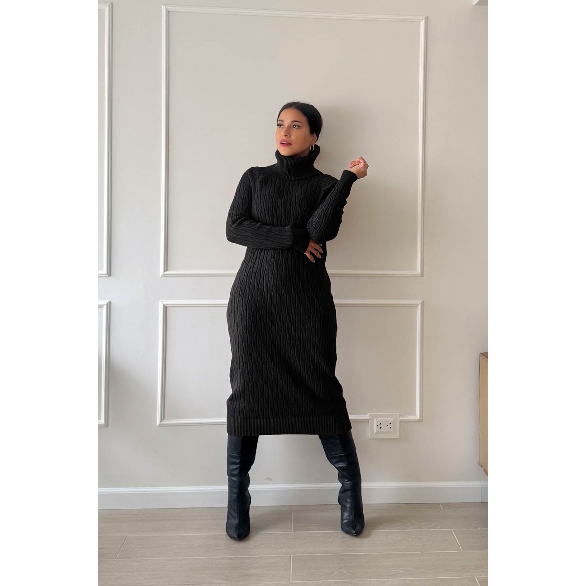 ARMA TU LOOK - VESTIDO ALASKA CUELLO TORTUGA OVERSIZE DE CASHMERE