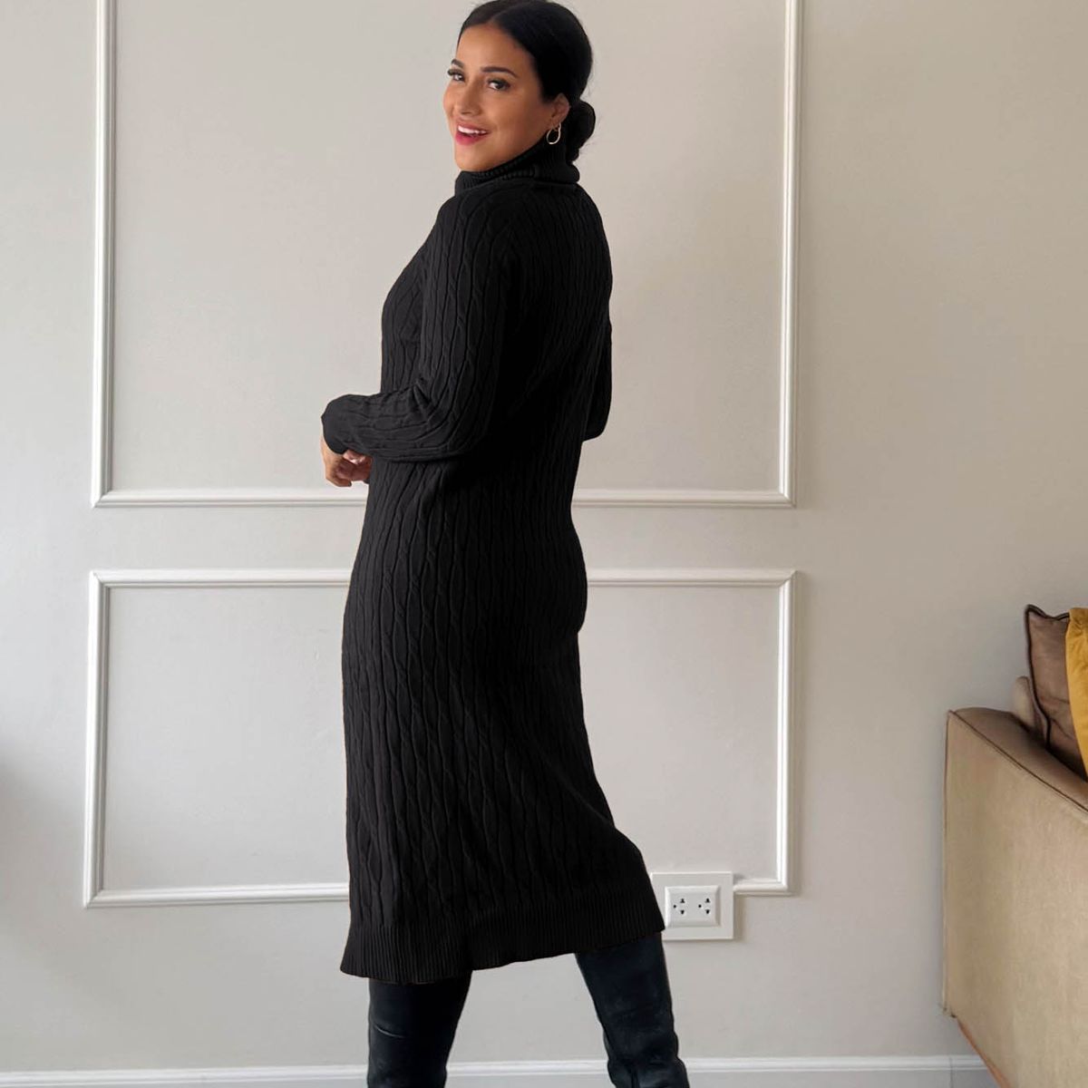 ARMA TU LOOK - VESTIDO ALASKA CUELLO TORTUGA OVERSIZE DE CASHMERE