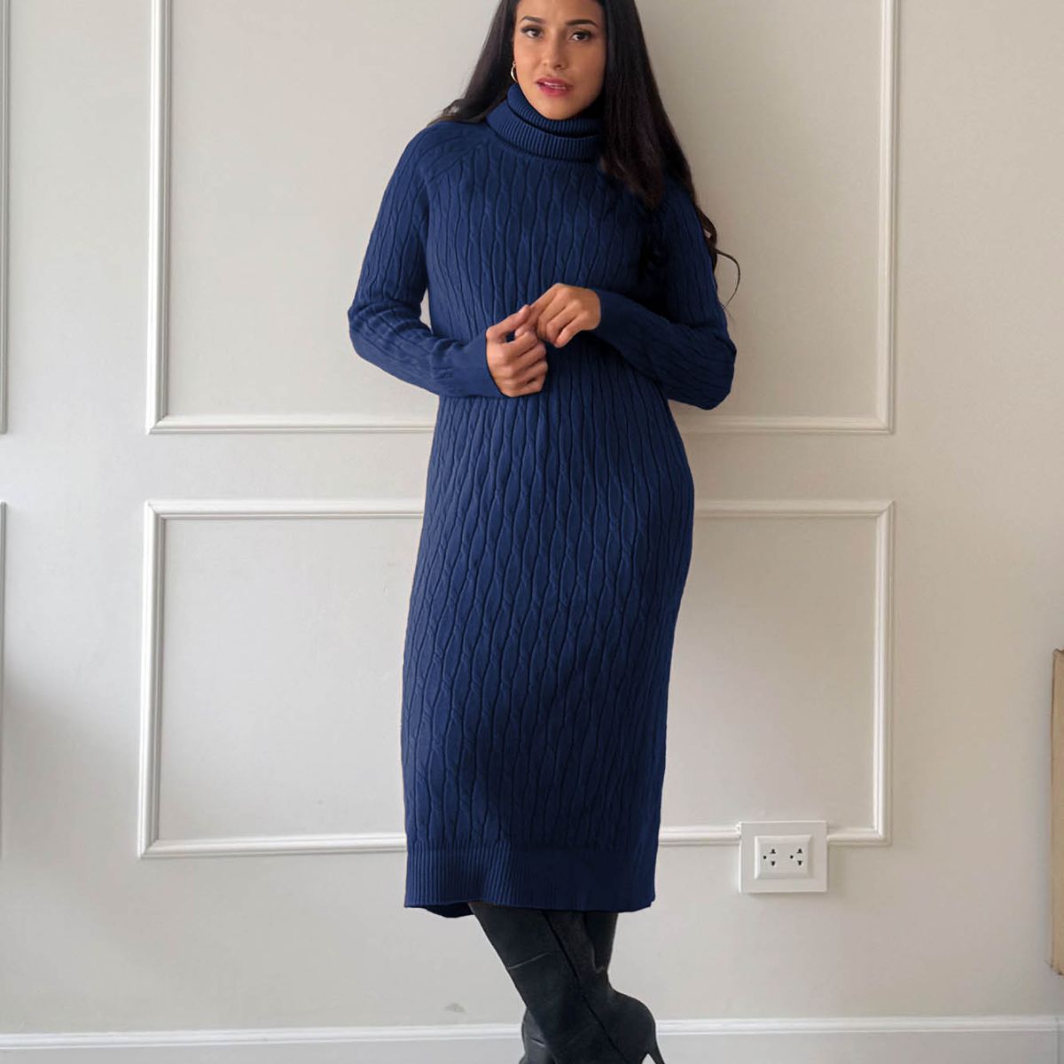 ARMA TU LOOK - VESTIDO ALASKA CUELLO TORTUGA OVERSIZE DE CASHMERE