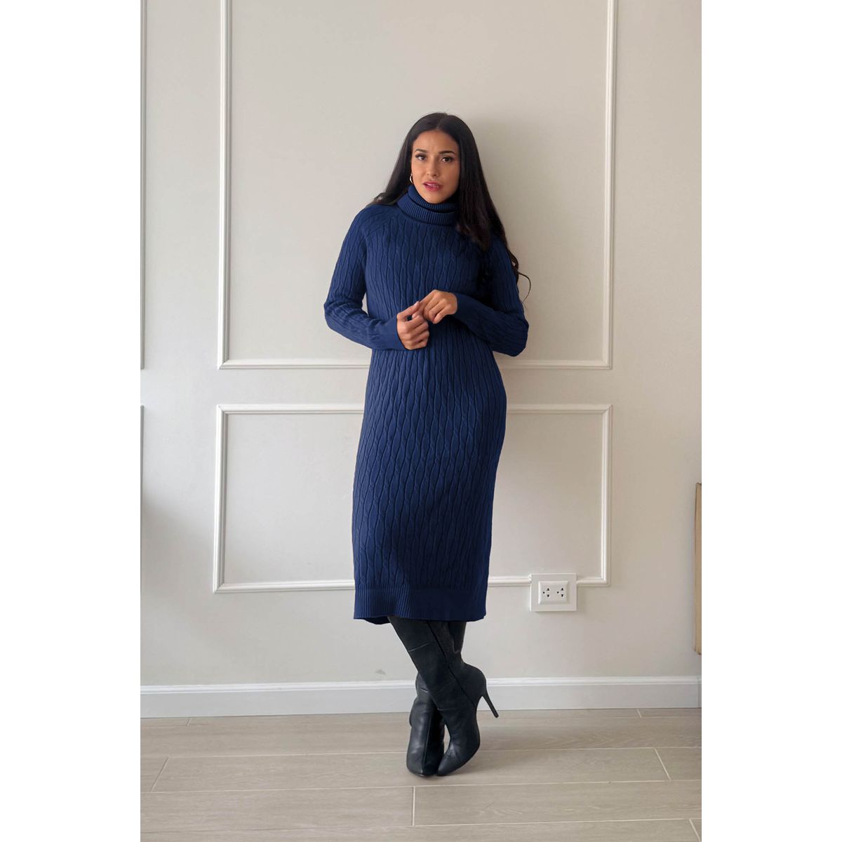 ARMA TU LOOK - VESTIDO ALASKA CUELLO TORTUGA OVERSIZE DE CASHMERE