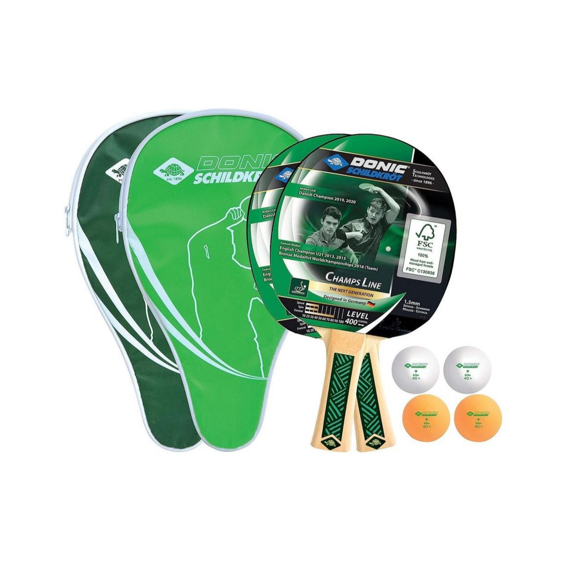 Donic - Paleta Para Ping Pong Donic 788498 Champs 400  2 Player