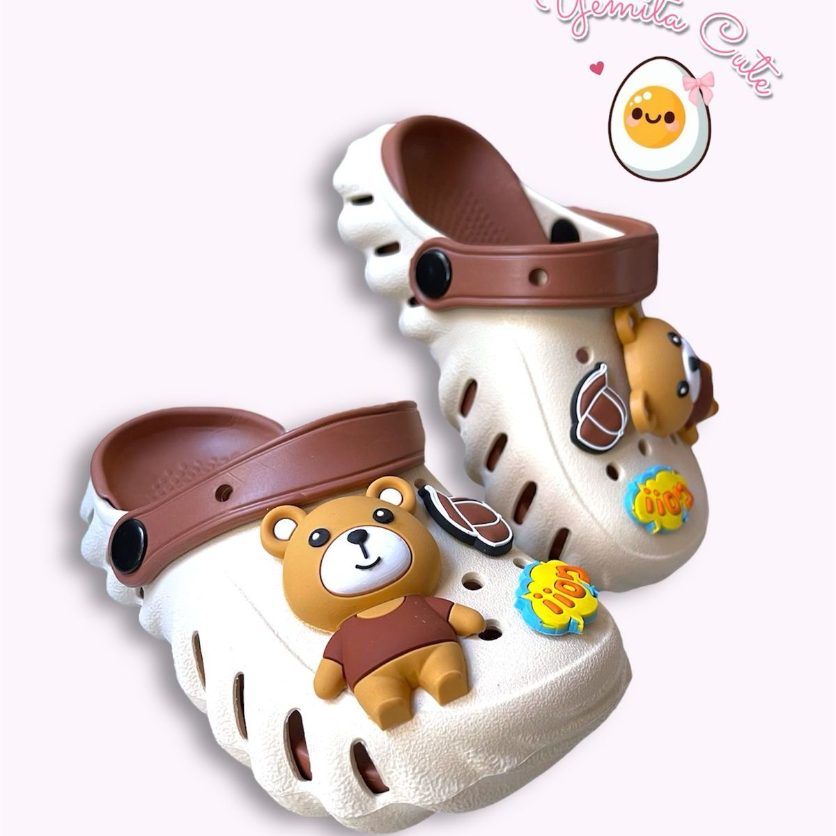 GENERICO - SANDALIAS SLIPPERS OSO KAWAII PARA NIÑOS Y NIÑAS