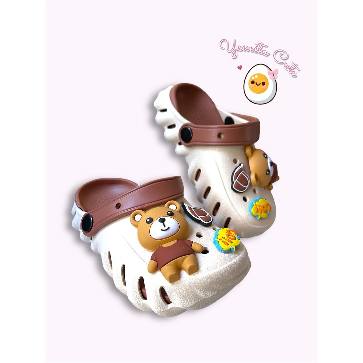 GENERICO - SANDALIAS SLIPPERS OSO KAWAII PARA NIÑOS Y NIÑAS