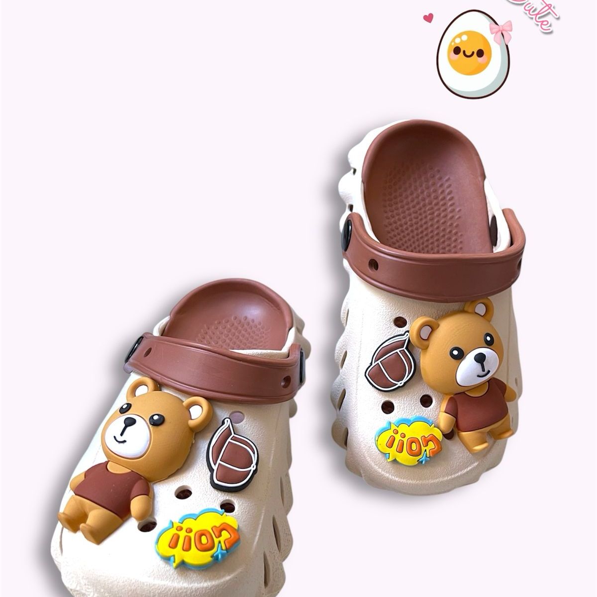 GENERICO - SANDALIAS SLIPPERS OSO KAWAII PARA NIÑOS Y NIÑAS