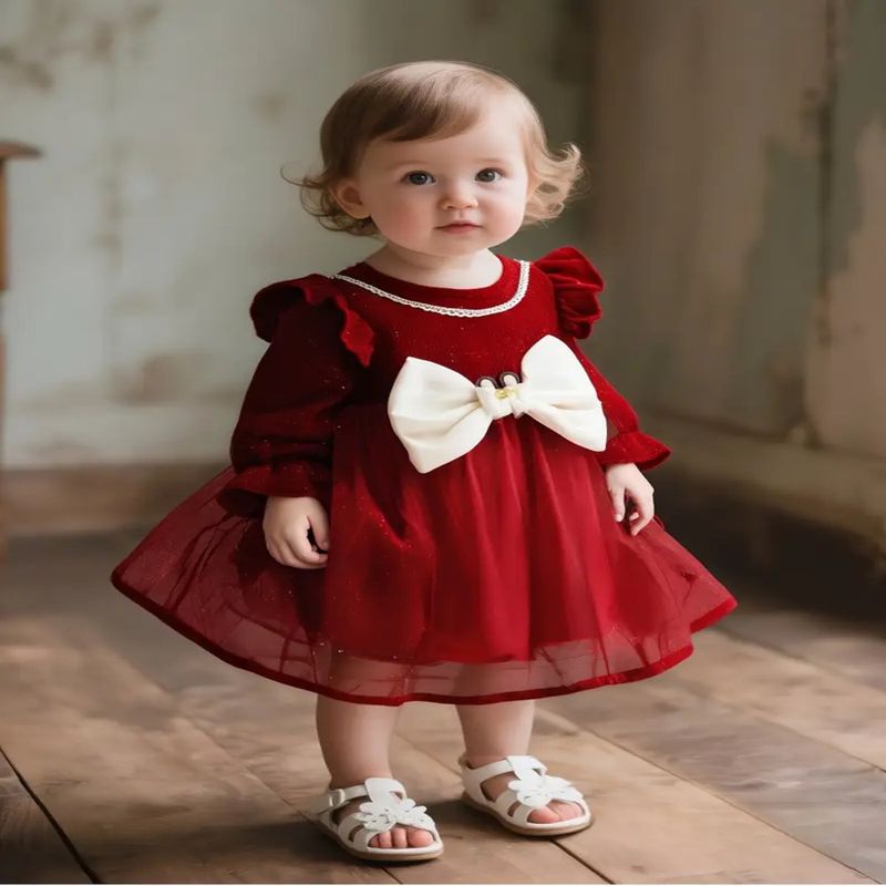 GENERICO - VESTIDO BEBE NIÑA PARA NAVIDAD