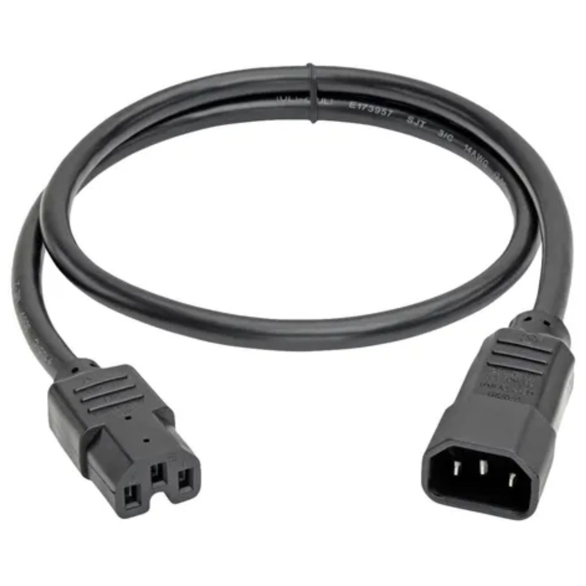 GENERICO - Cable Para Moto Eléctrica  C14 a C15 - 45A 10 AWG - 1m