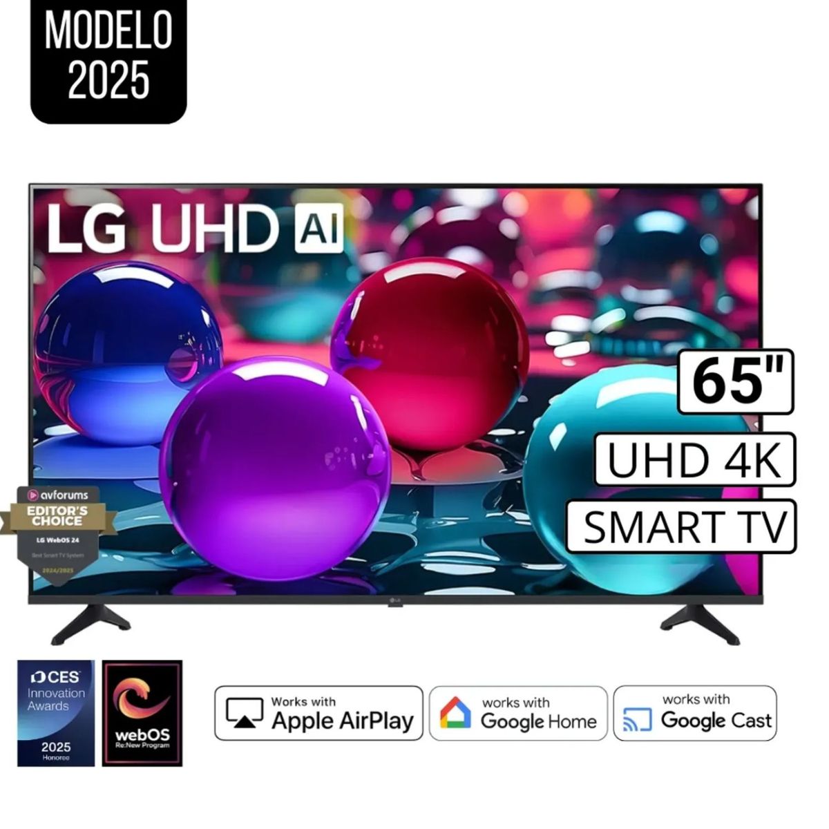 LG - TELEVISOR 65 LG 65UA7300PSB  UHD 4K THINQ AI 2025 + CONTROL MAGIC + ANTENA DIGITAL