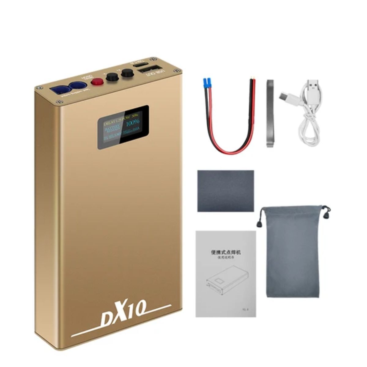 GENERICO - Soldador de Puntos Portatil DX10  Automatico DX10 (Batería 10.6Ah)