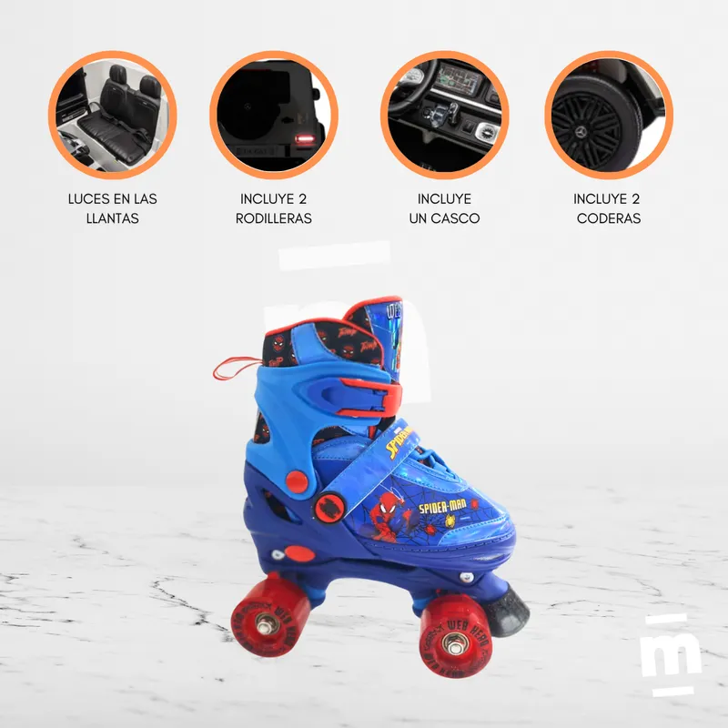 DISNEY BABY - Patines Graduables para Niño »SPIDERMAN»